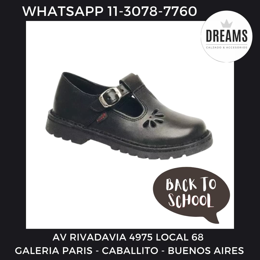 Zapatos colegiales escolares Marcel guillerminas negras de cuero para nena