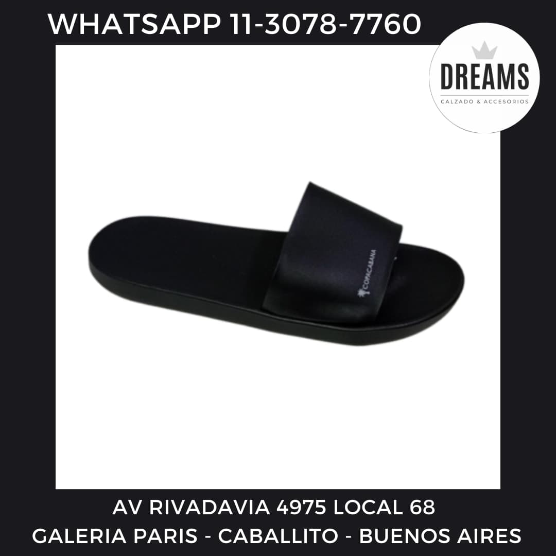 Sandalias ojotas chanclas para hombre slide negro
