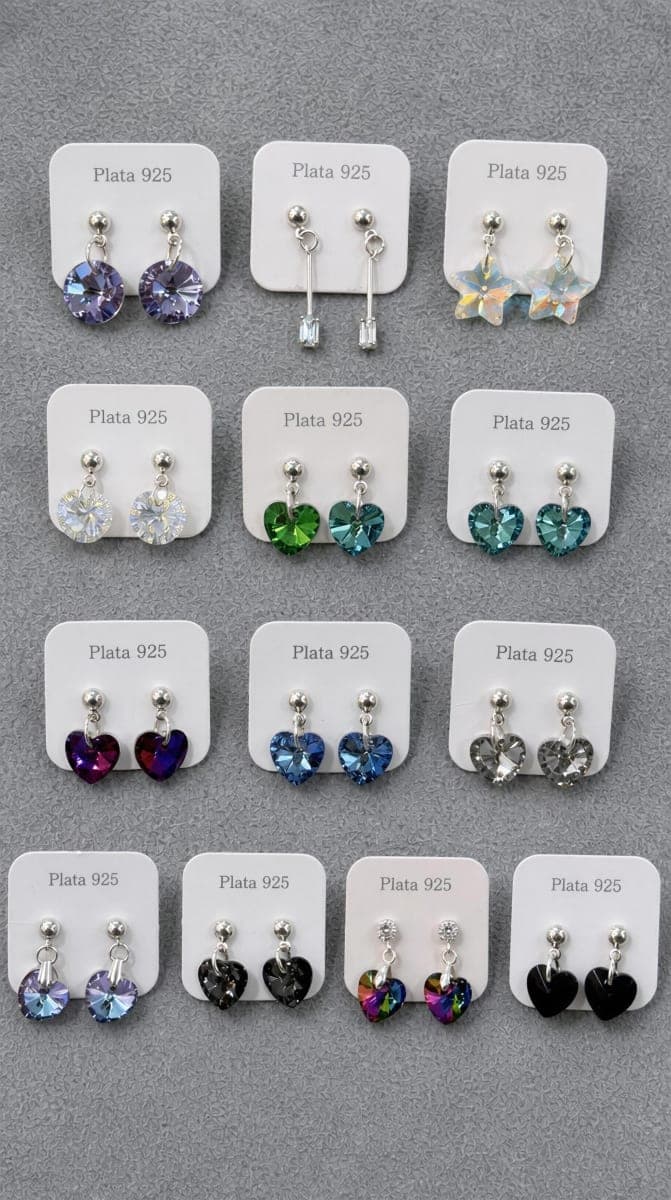 Aros en Plata 925 con Swarovski