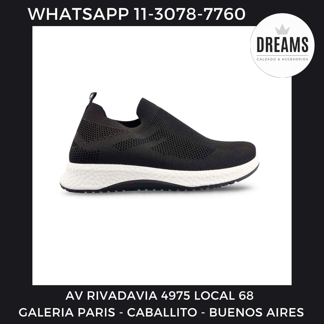 Zapatillas para hombre tipo media pancha sin cordones negras