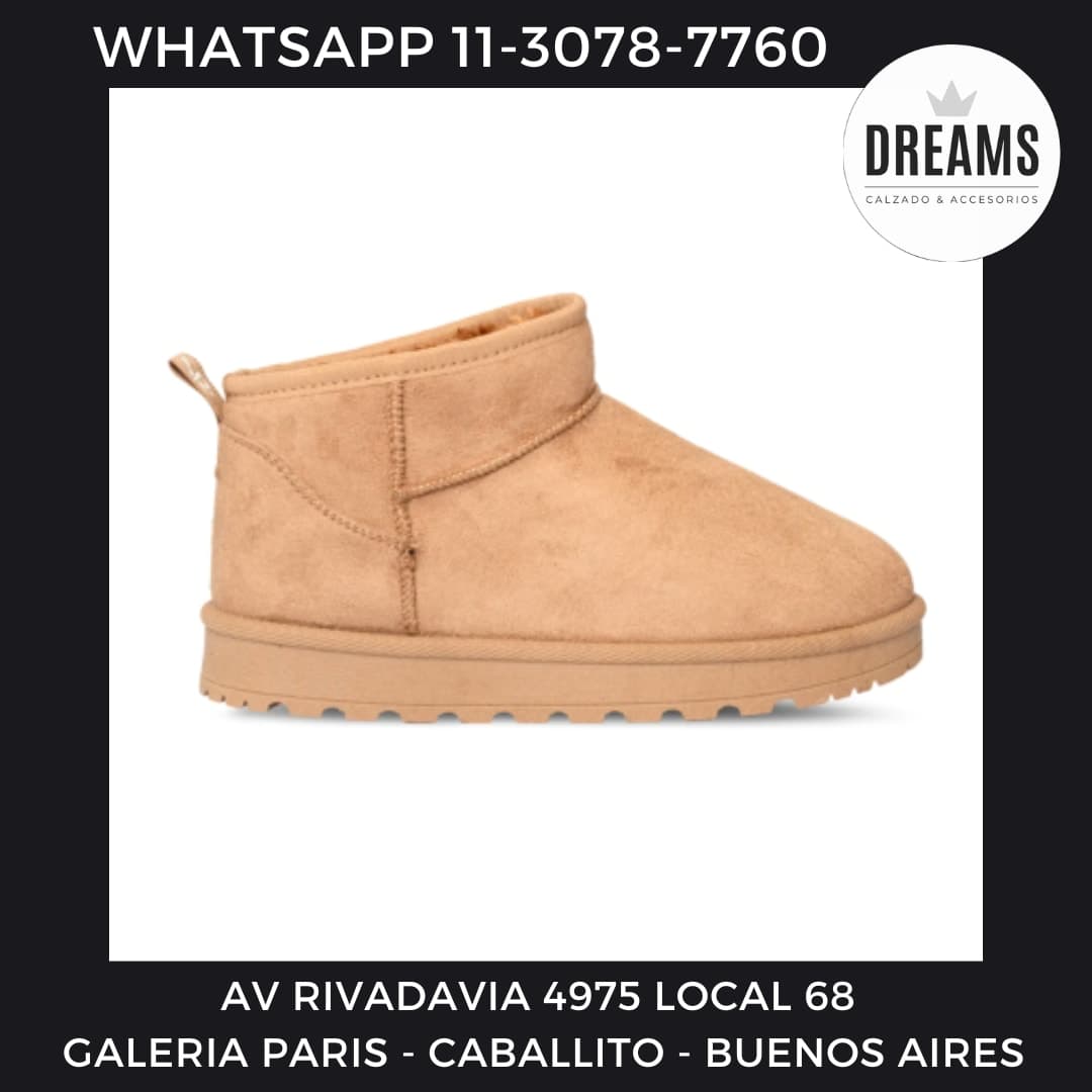 Pantubotas para mujer con piel cortas beige Dreams Calzado Caballito