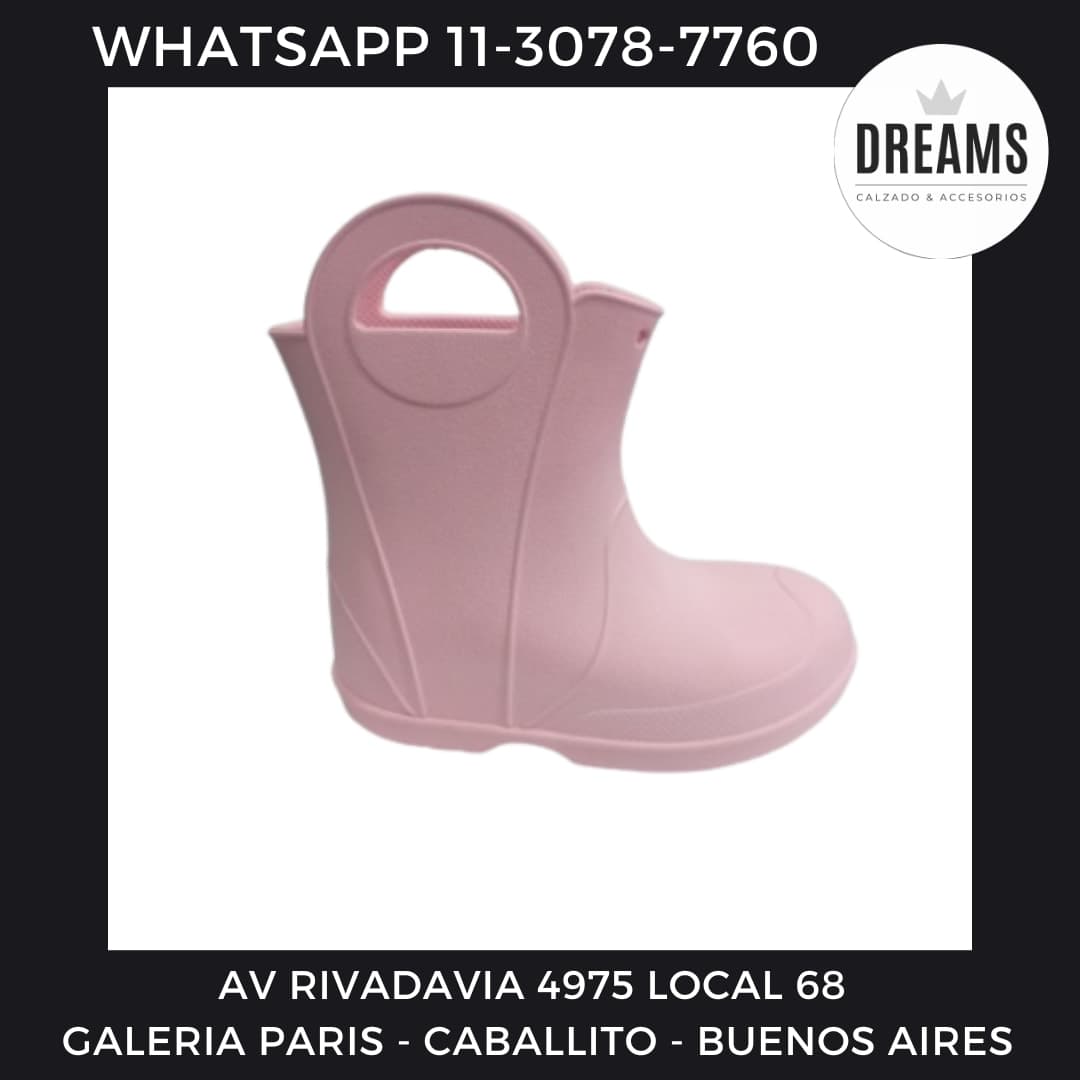 Botas de lluvia para nenas, en nuestro local de Caballito