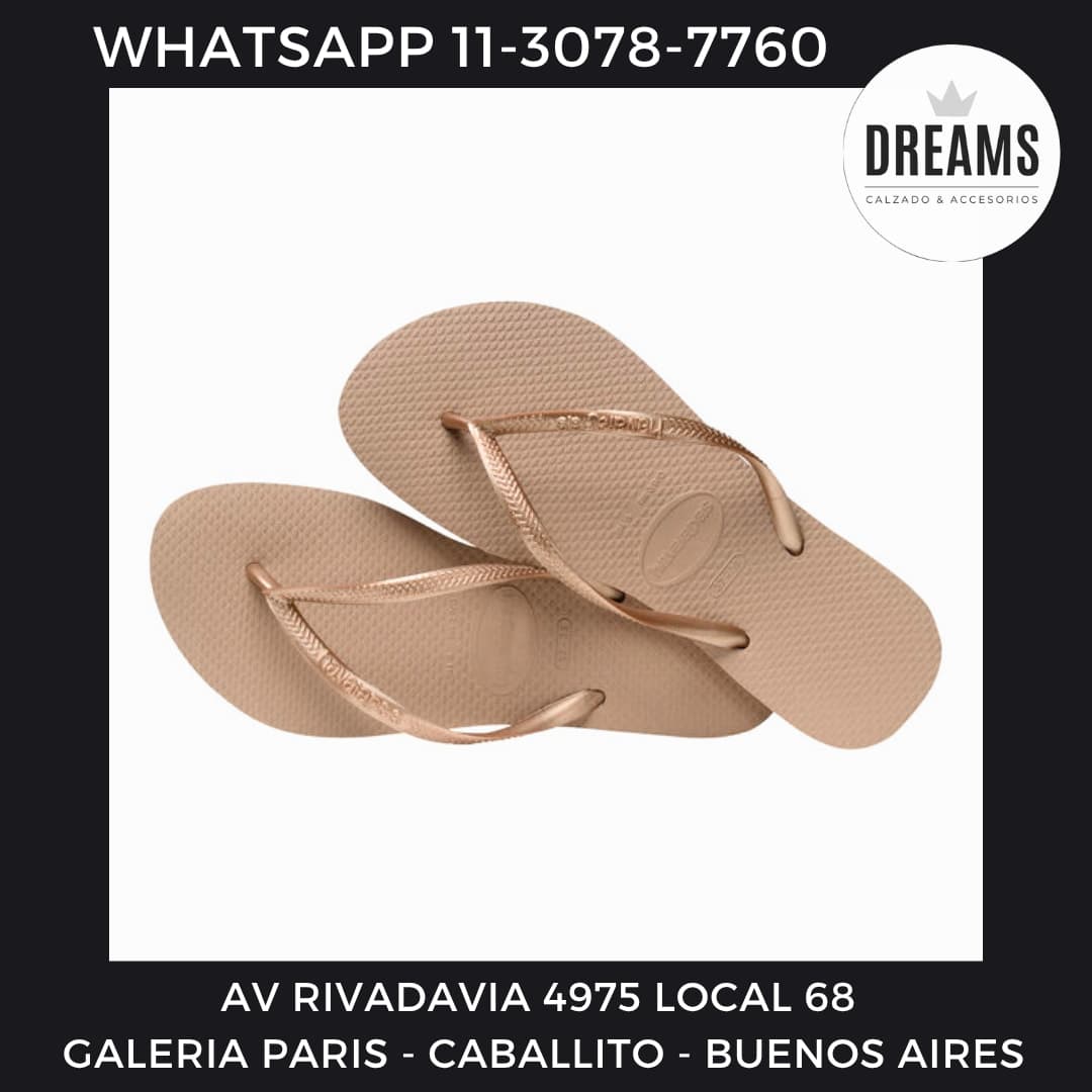 Ojotas Havaianas originales tira fina para mujer en Caballito